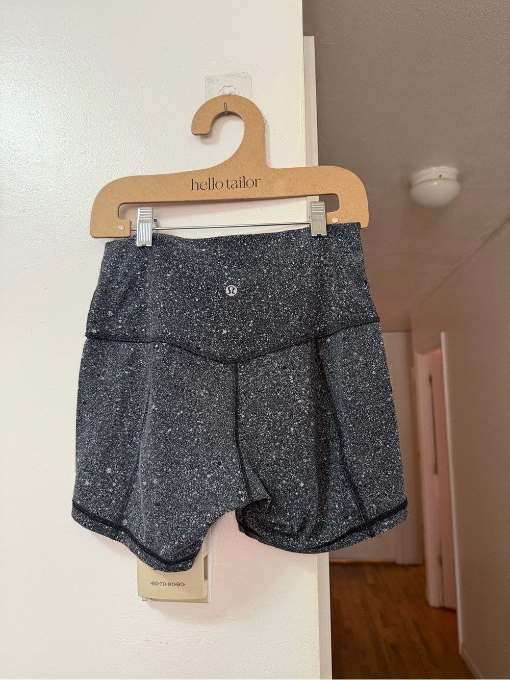 lululemon athletica Black Speckled High-Rise Bike Shorts